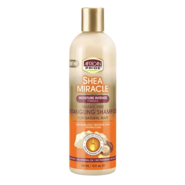 African Pride Shea Miracle Moisture Intense Detangling Shampoo 355ml - Imagen 1